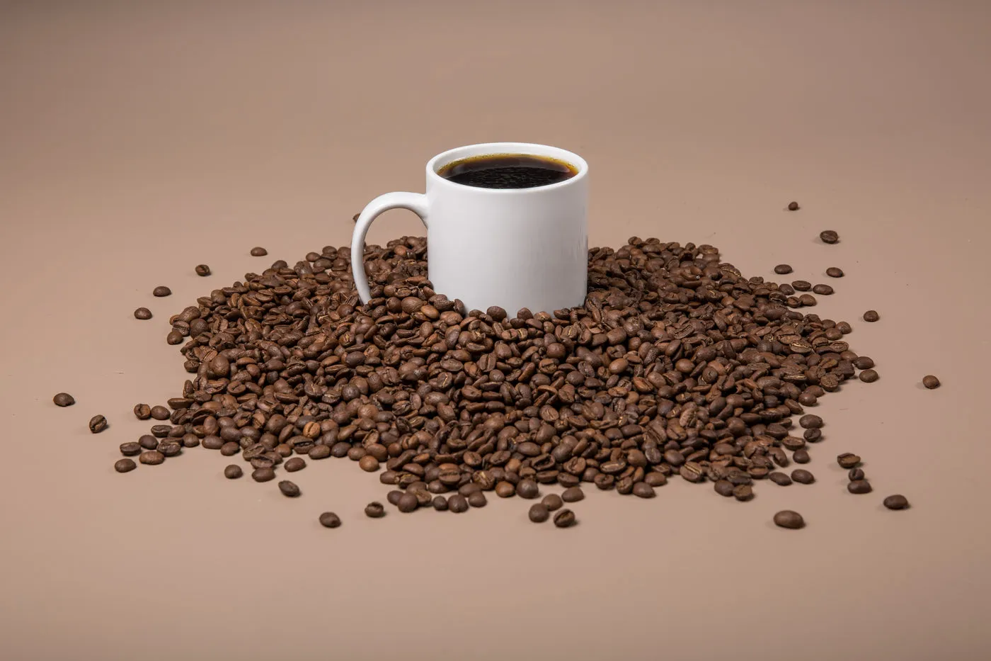 Coffee Mug In Beans