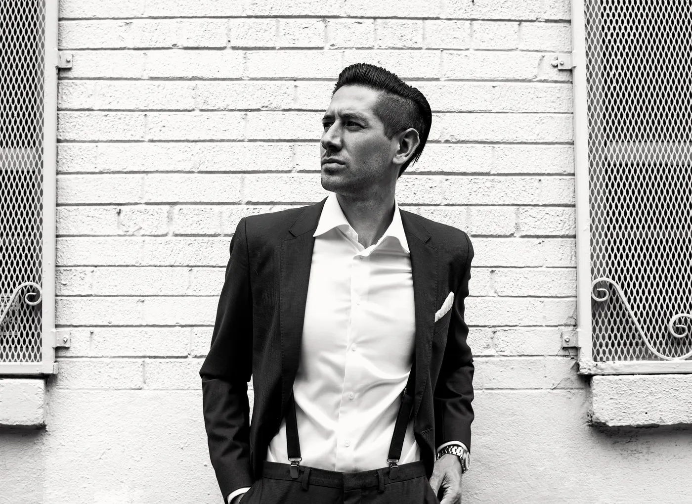 Black And White Image Of Mens Formal Fashion
