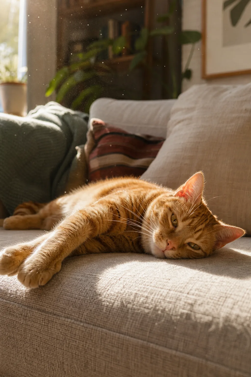 Cat in a sunbeam