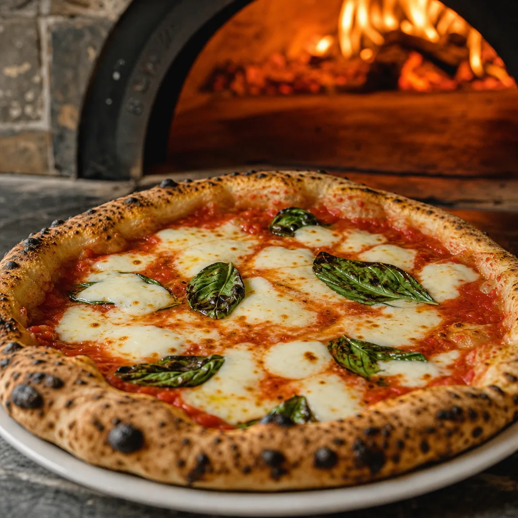 Neapolitan pizza close-up